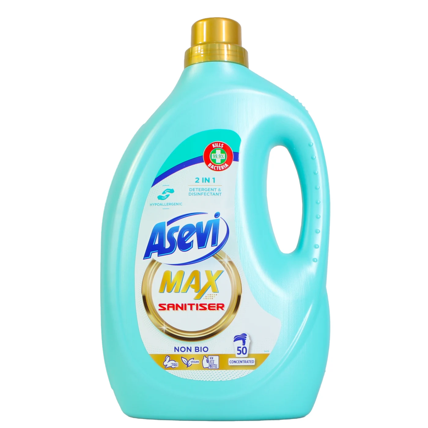 Asevi Max Sanitiser Detergent 2.5L, 50 WASH Asevi Max Sanitiser Detergent 2.5L, 50 WASH